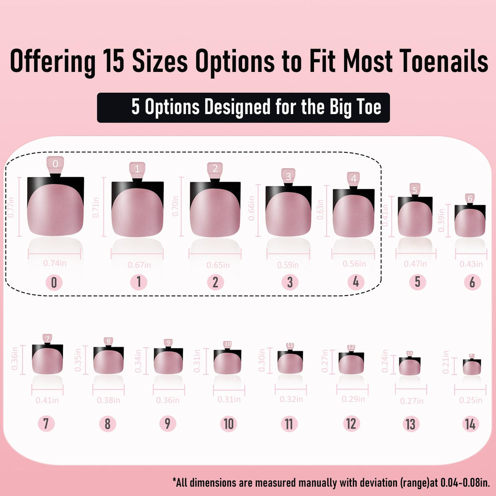 Wellquinn uñas francesas, 15 tallas para adaptar a diferentes camas de uñas.