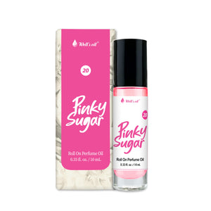 Well's Oil Roll-On Pinky Sugar, aplicación precisa en muñecas para aroma concentrado.