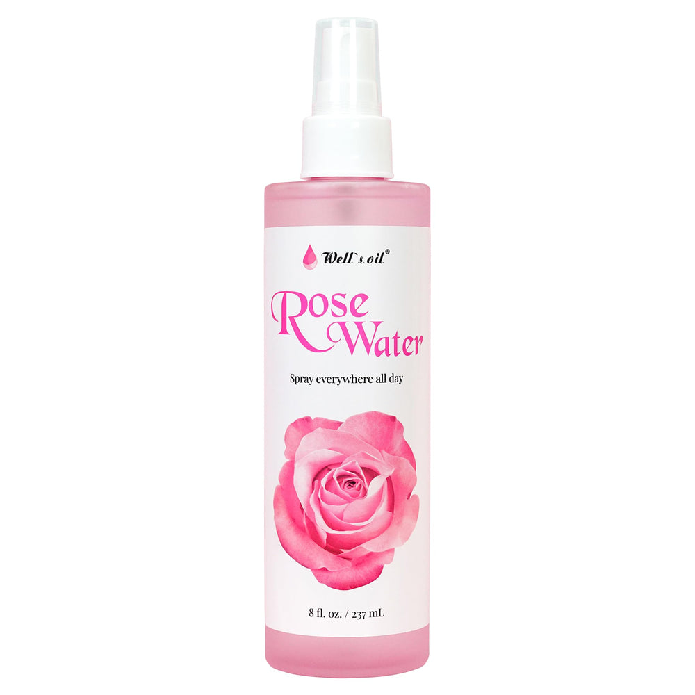Well's Oil Rosewater sin siliconas, cuidado suave