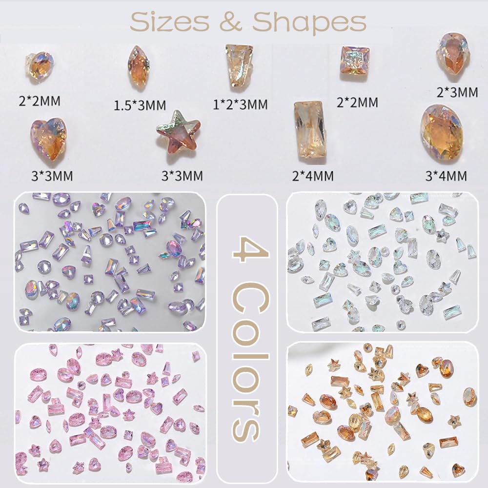 WENEWFINE joyas zircon uñas para manicura personalizada y duradera.