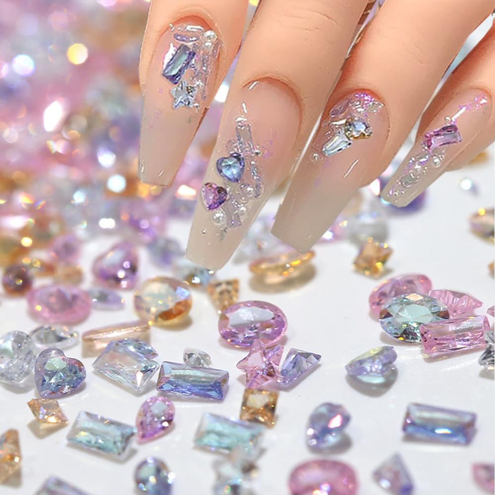 WENEWFINE zircon mini uñas cristales para arte de uñas detallado.