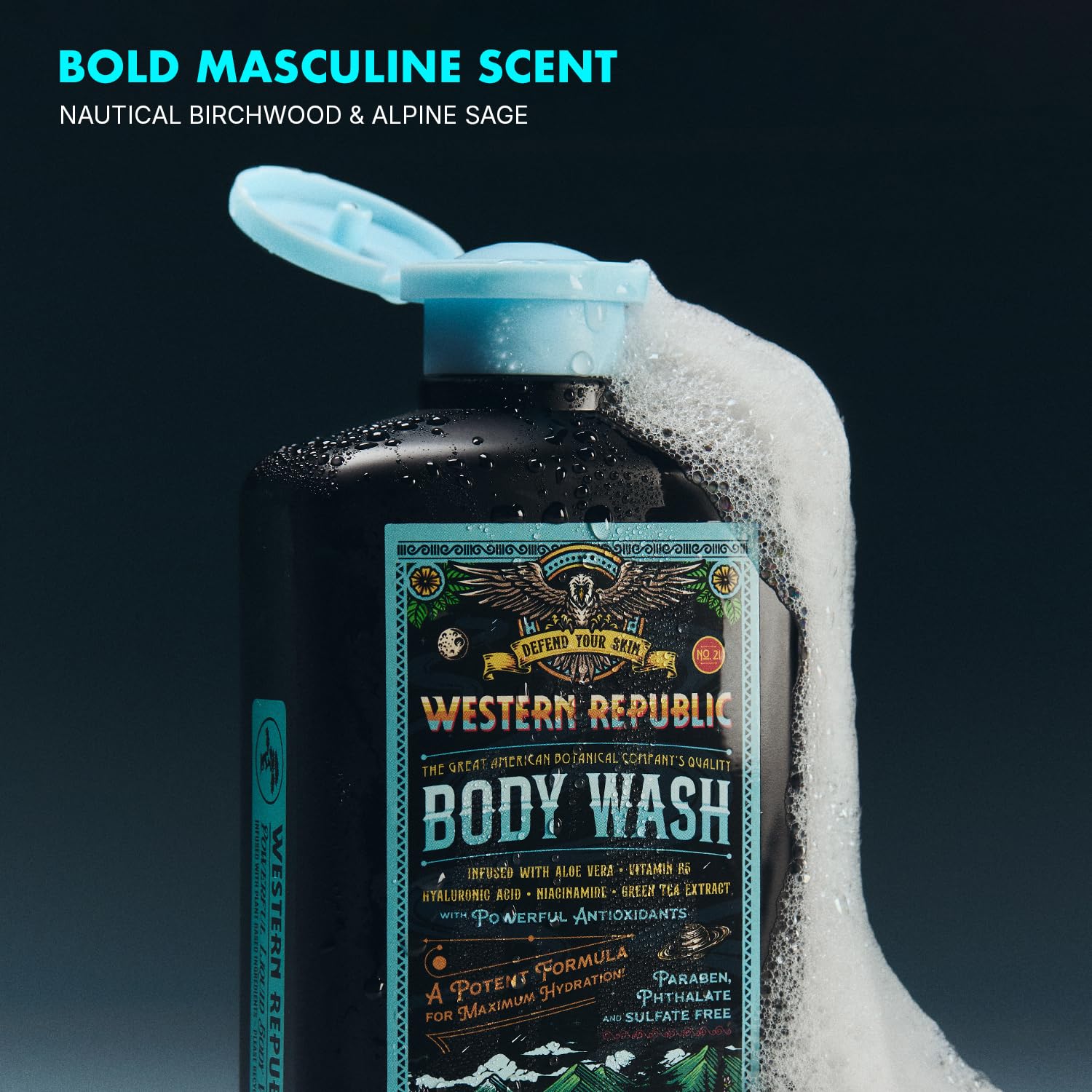 Producto fabricado en Estados Unidos: gel de baño Western Republic para uso diario