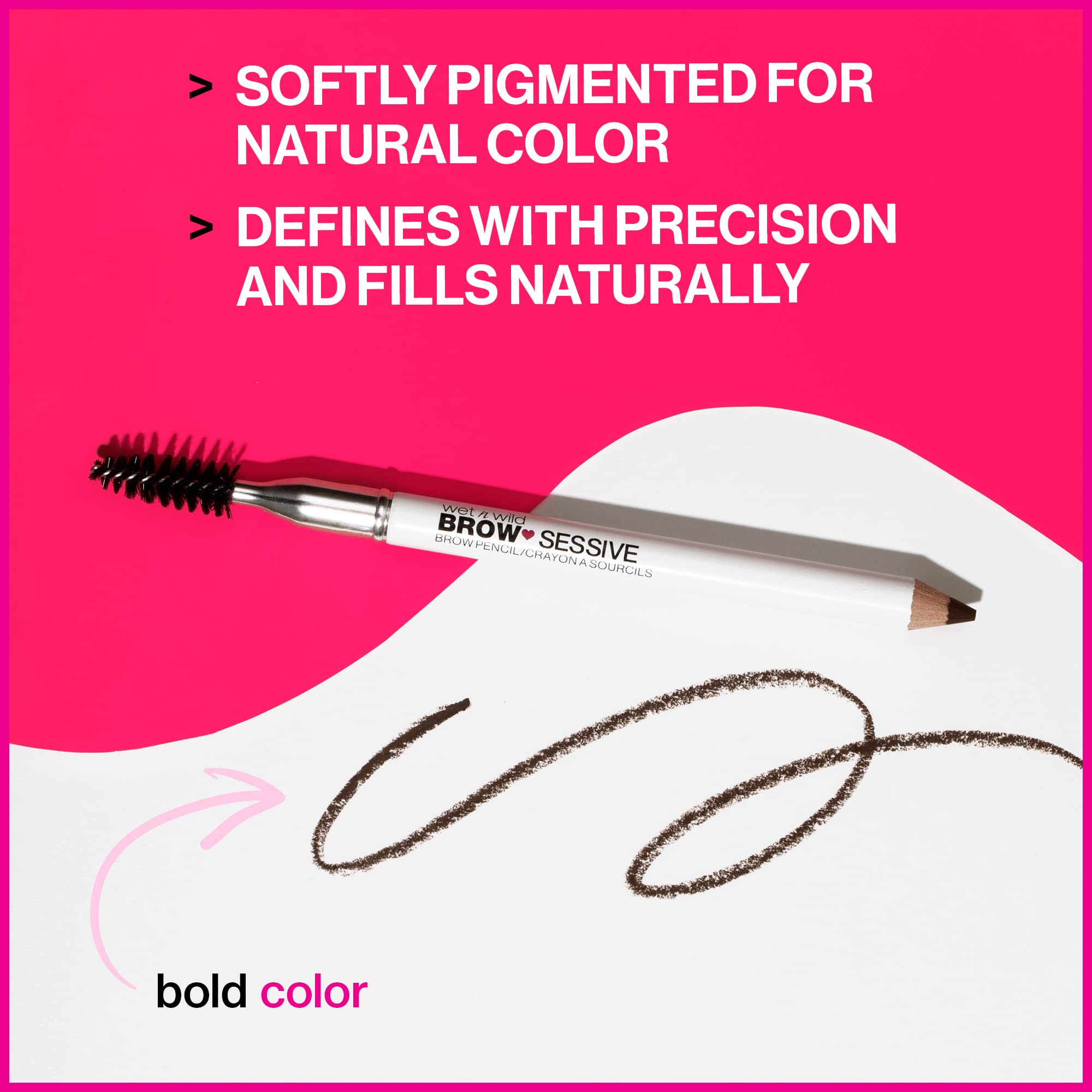 wet n wild Brow-Sessive diseño dual con cepillo integrado para peinar