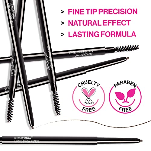 wet n wild Ultimate Brow Micro Eyebrow Pencil: delineado preciso en marrón oscuro para cejas definidas.