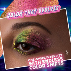 wet n wild Chameleon Chrome Nebula Rush textura sedosa facilita difuminado suave