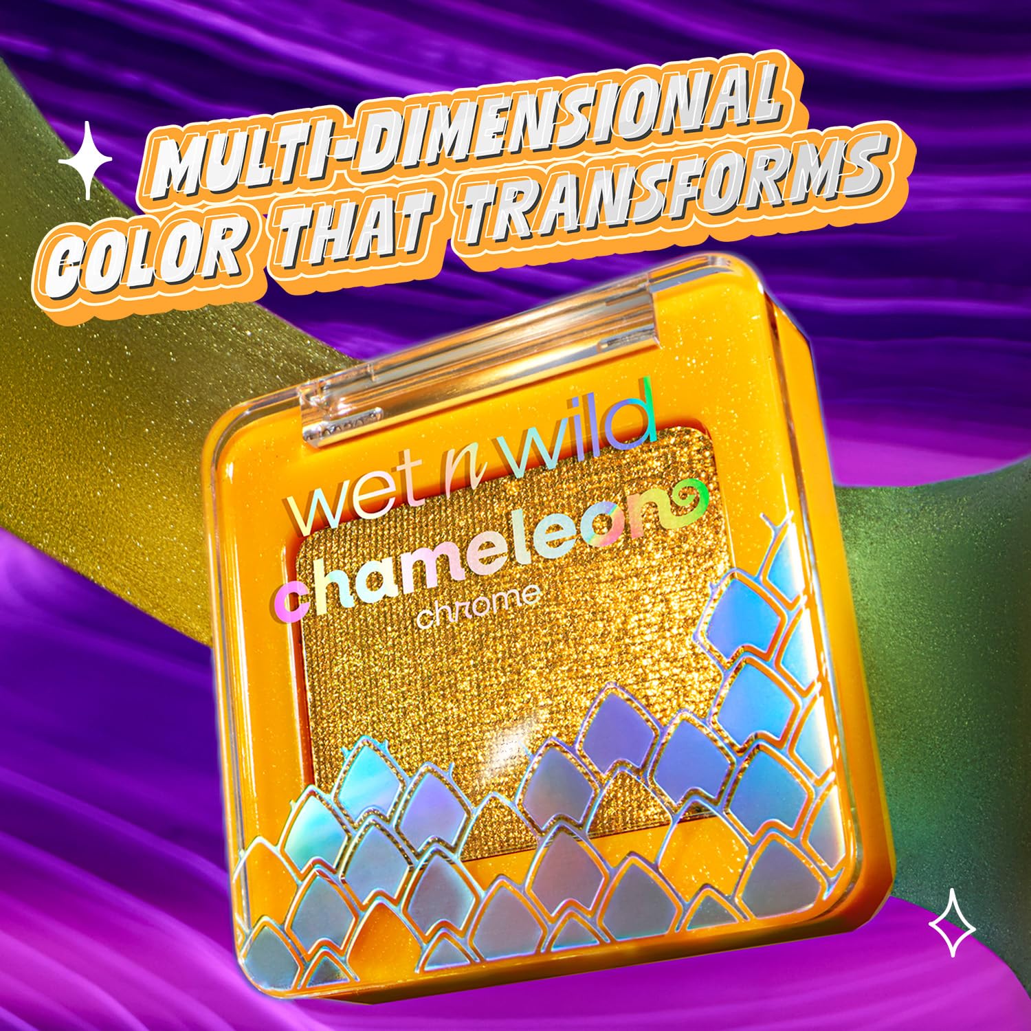 wet n wild Chameleon Chrome - efecto cromado en primer plano para realzar pigmentacion