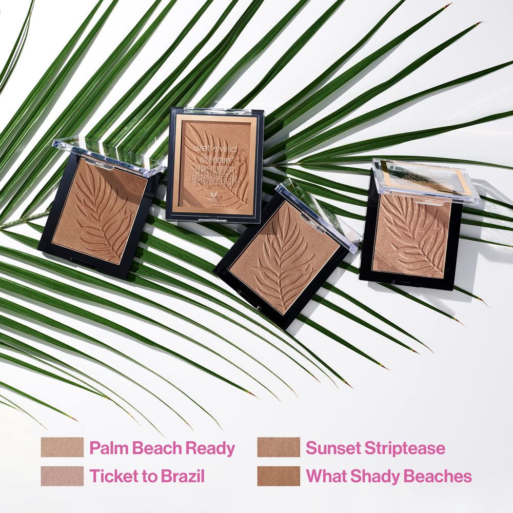 wet n wild Color Icon Bronzer Sunset Striptease, aplicación suave para un dorado natural.