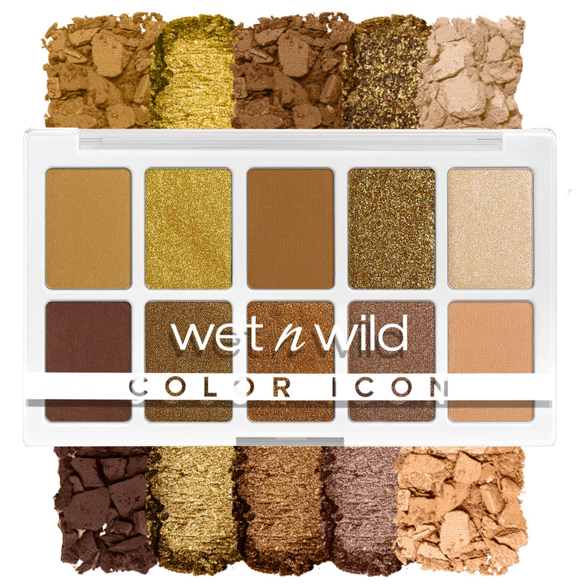 wet n wild Paleta Color Icon de 10 sombras, tono amarillo principal para looks luminosos.