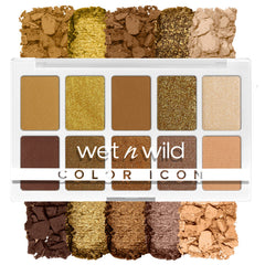 wet n wild Paleta Color Icon de 10 sombras, tono amarillo principal para looks luminosos.