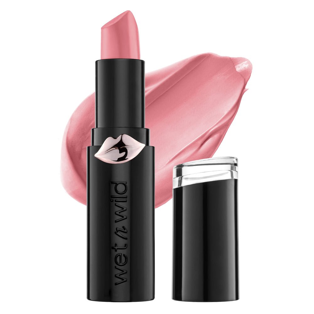 wet n wild labios semi-mate; aplicación suave y color duradero.