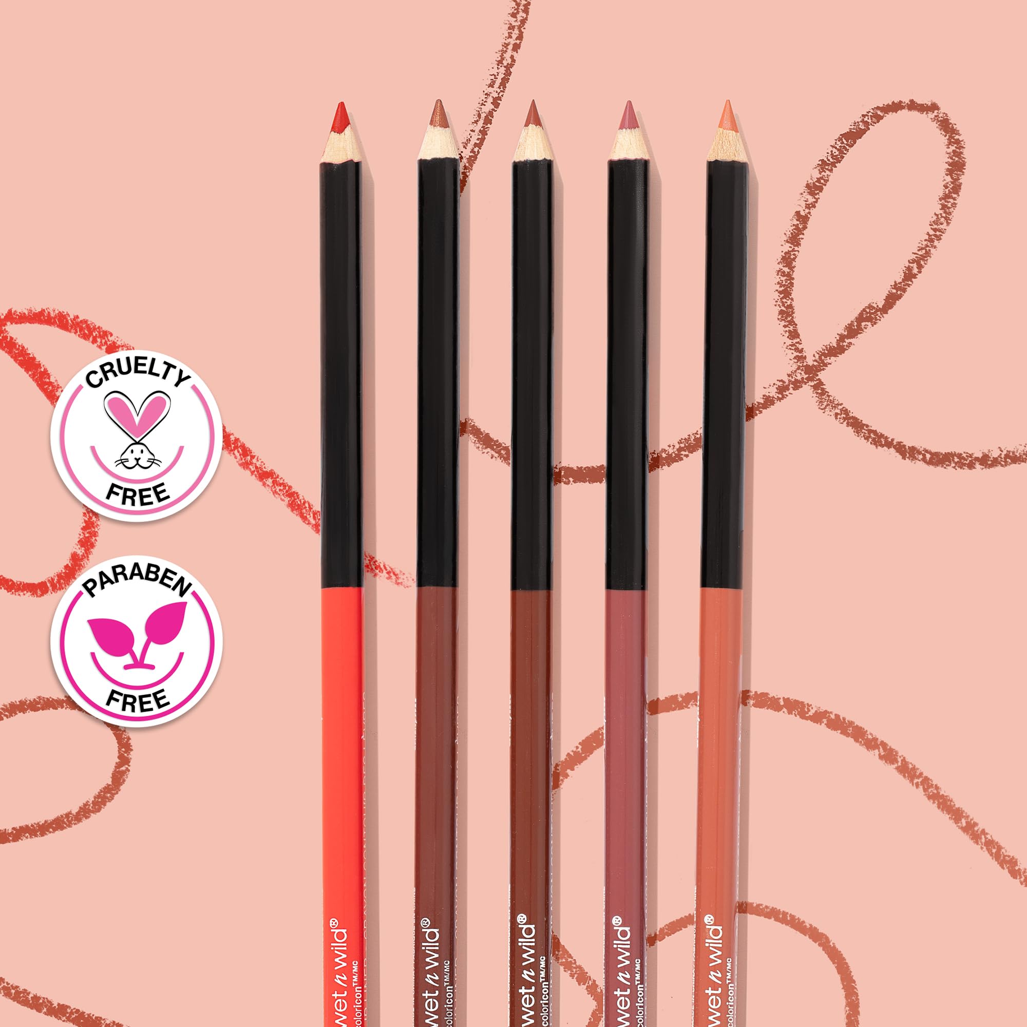 Wet n Wild Lip Liner Color Icon base para labial, color uniforme.