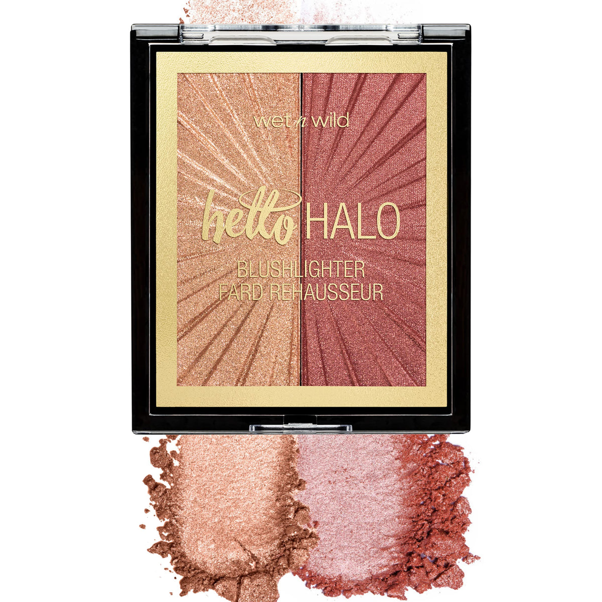 Wet n Wild MegaGlo Blushlighter, tono rosado-dorado, realza pómulos con brillo suave