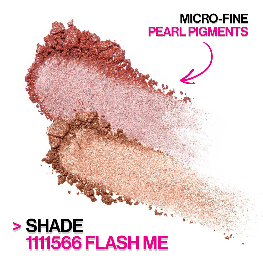 Acabado metálico de Wet n Wild MegaGlo Blushlighter capturando la luz
