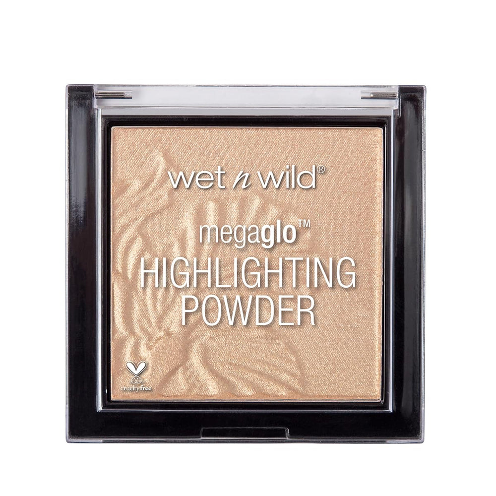 wet n wild MegaGlo iluminador polvo dorado frente para brillo suave