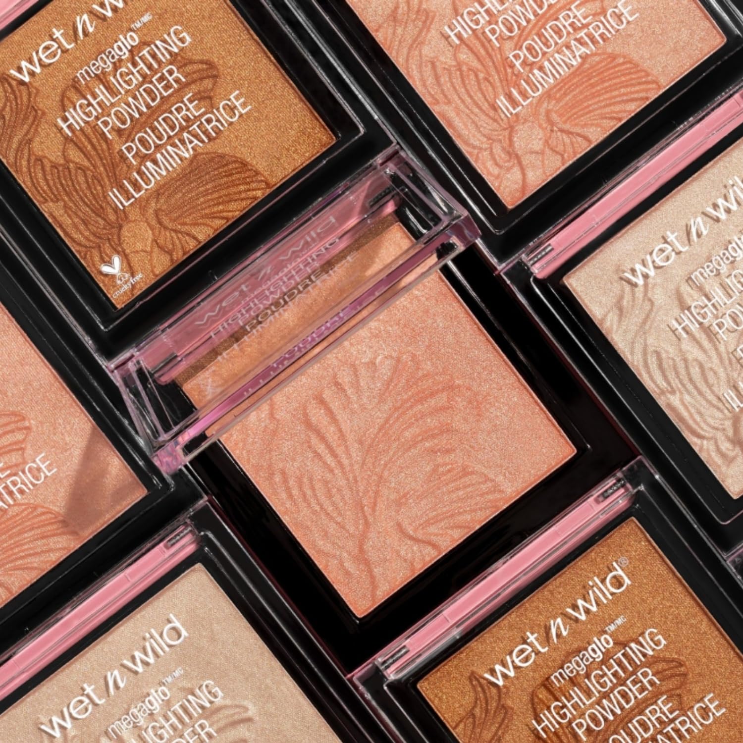 wet n wild MegaGlo iluminador polvo dorado pan compacto para retoque