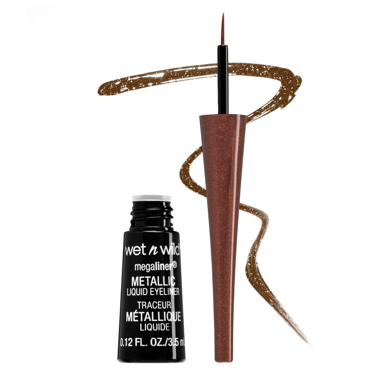 MegaLiner metalico marron de wet n wild para un look definido y duradero.