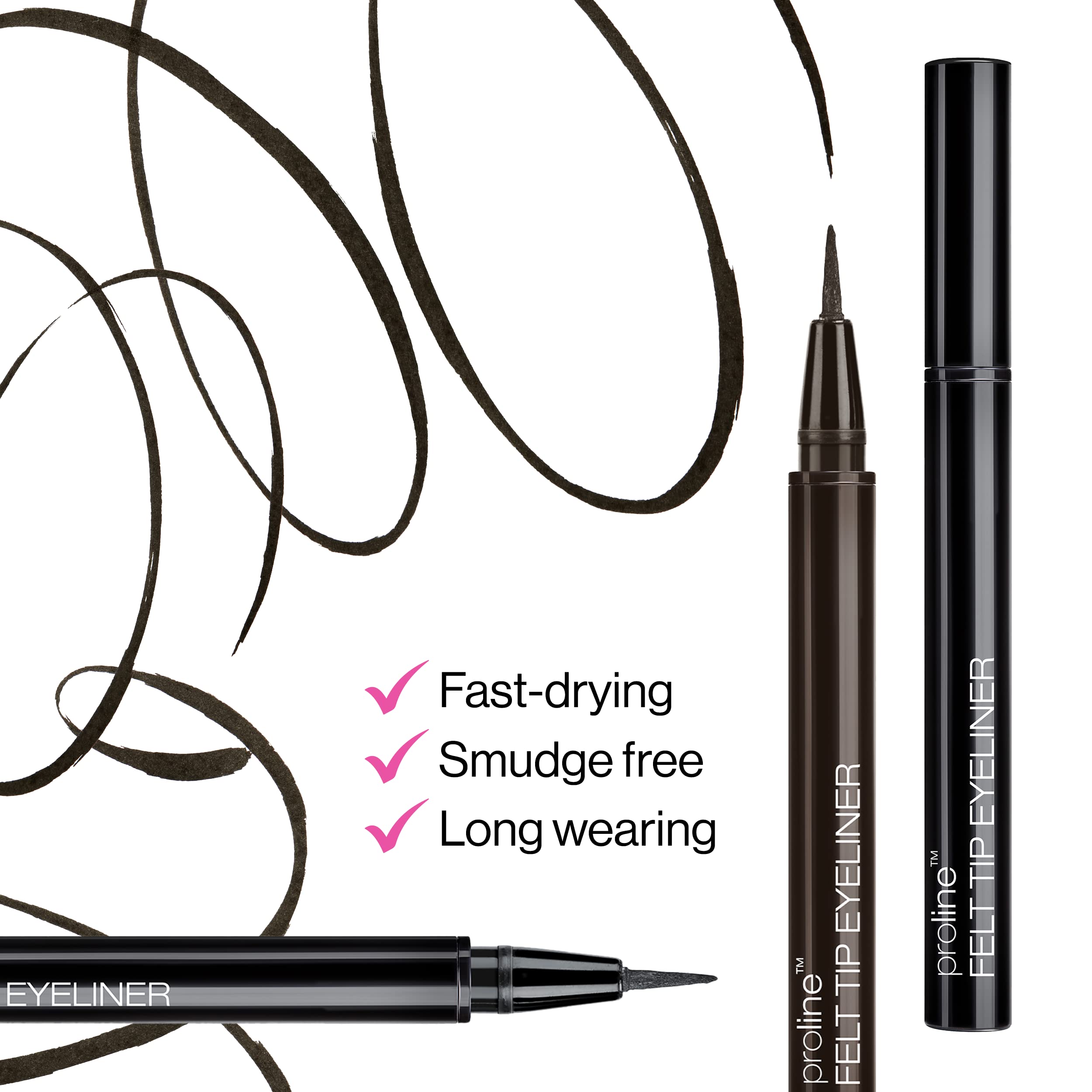 Delineador Proline de wet n wild punta felt con acabado suave.