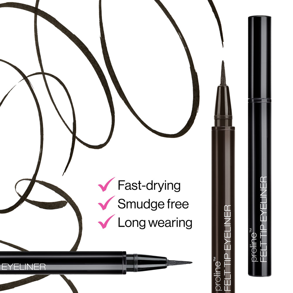 Delineador Proline de wet n wild punta felt con acabado suave.