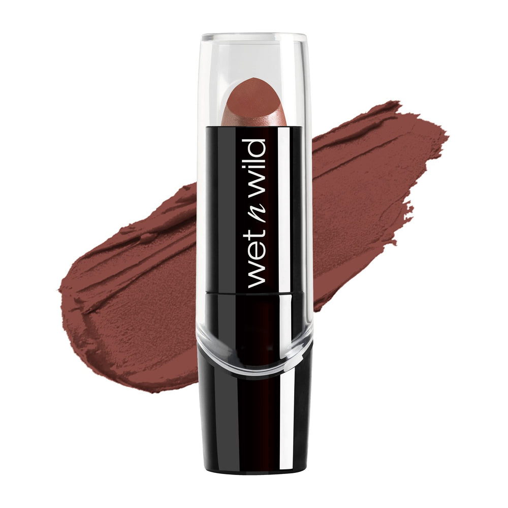 wet n wild Silk Finish Barra de Labios, envase visible, color intenso para look llamativo