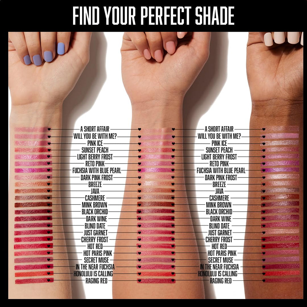 wet n wild Silk Finish Lipstick aceite de macadamia con antioxidantes para labios suaves.