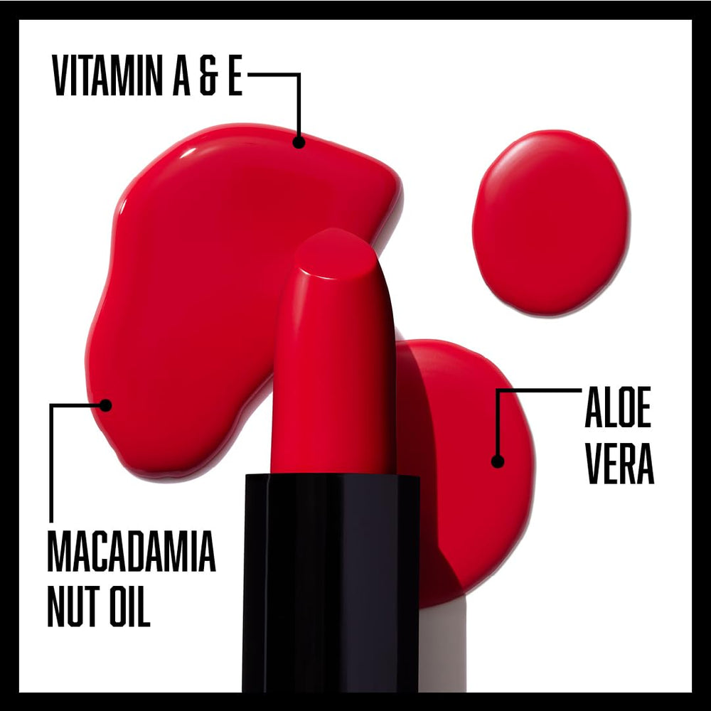 wet n wild Silk Finish Lipstick aplicación suave para un look diario.