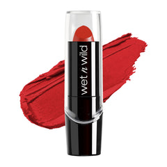 wet n wild Silk Finish Lipstick Cherry Frost con color intenso y acabado sedoso para labios.