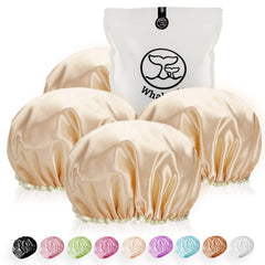 Gorro WhaleLife de doble capa dorado mantiene el cabello seco
