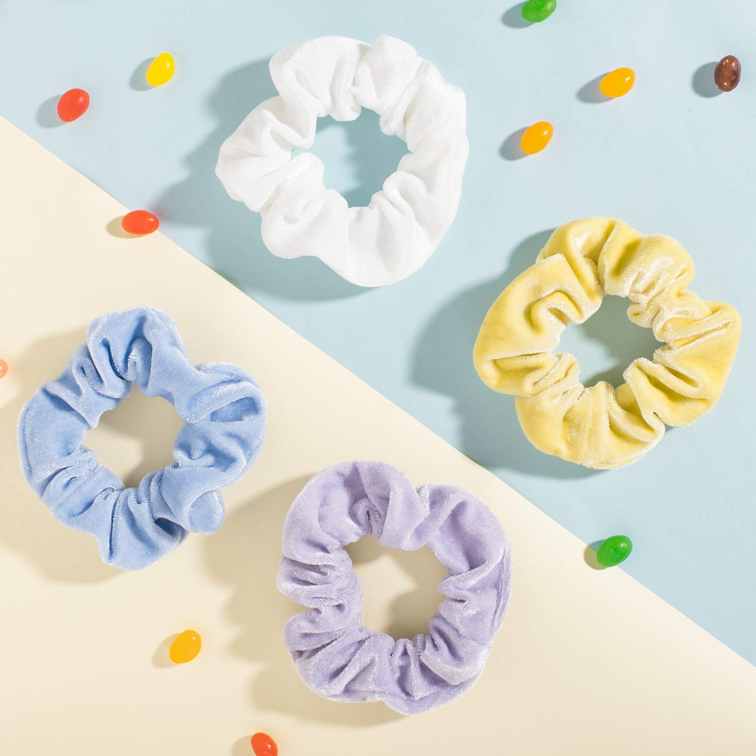 Whaline accesorios de pelo suave, perfectos para coletas y moños