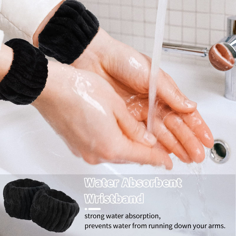 WHAVEL pulsera absorbente para lavado facial evita salpicaduras