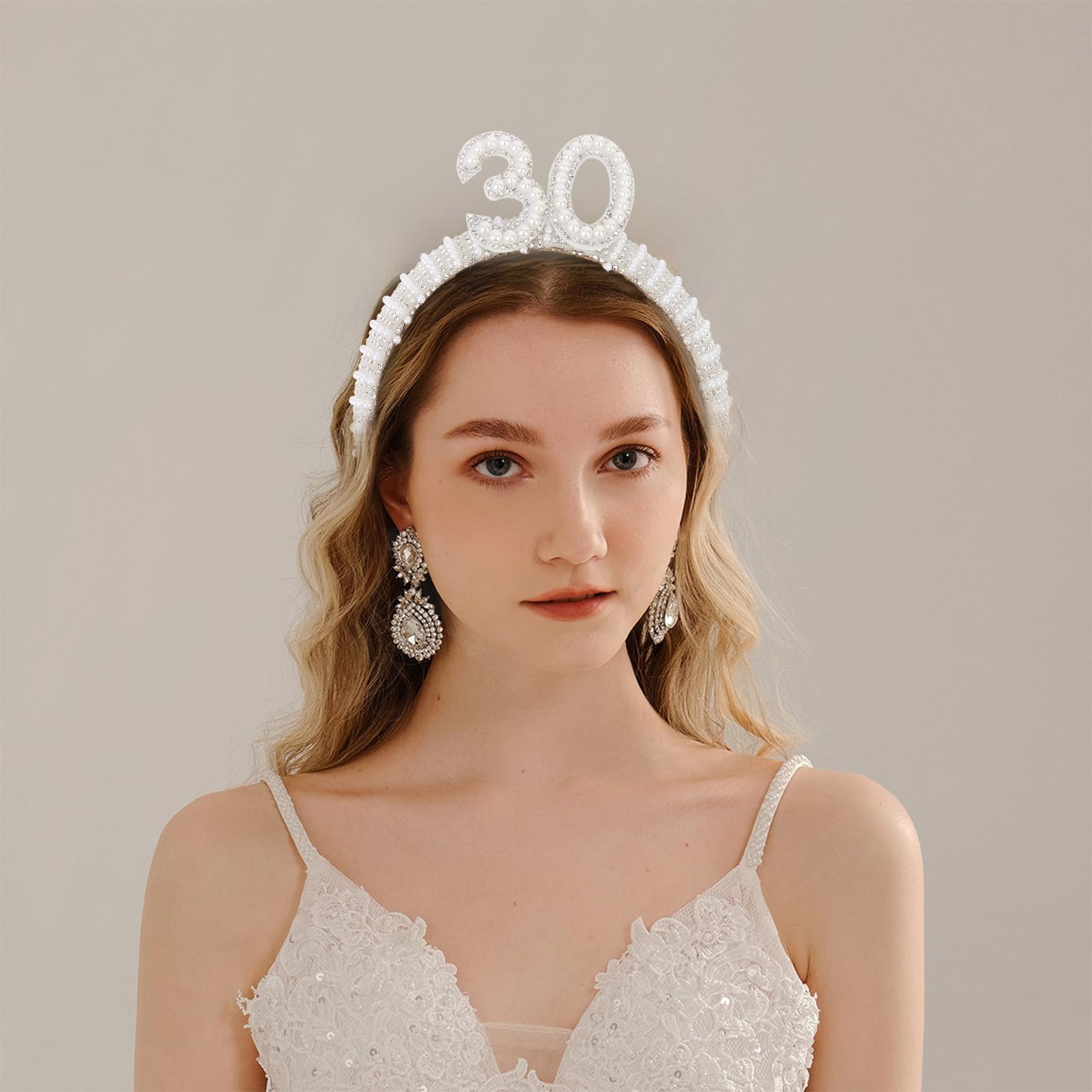 Diadema WHAVEL con perlas 30 para mujer, elegante en la fiesta.
