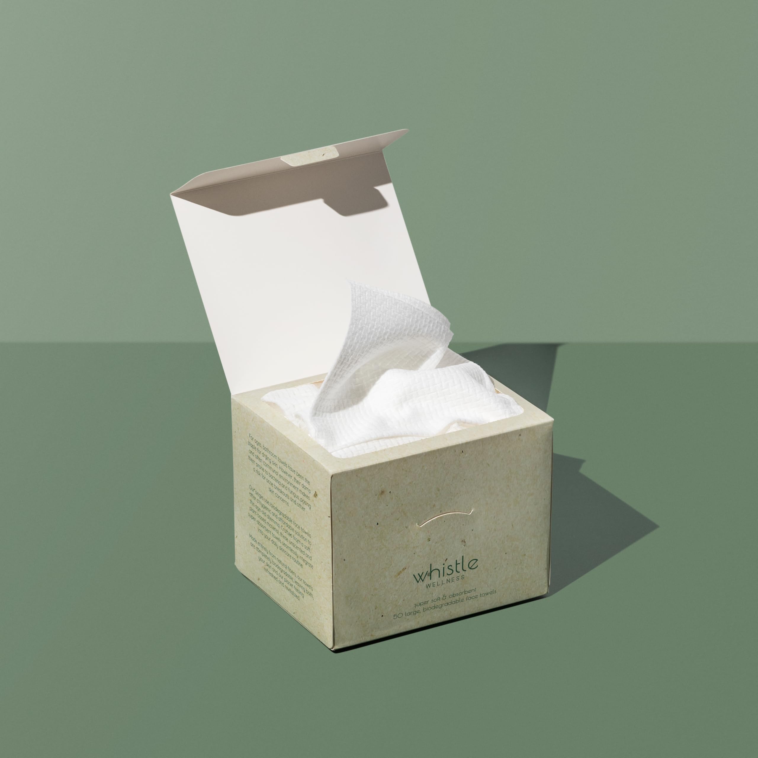 Whistle Wellness: toallas desmaquillantes secas para retirar maquillaje con una pasada.