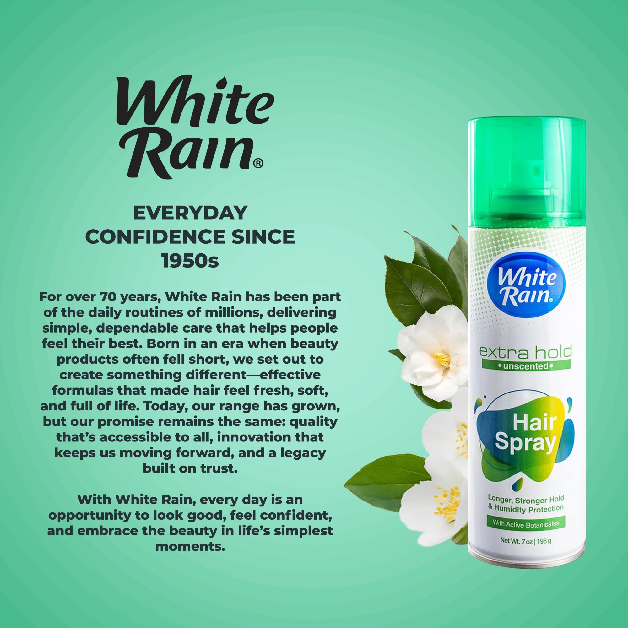 White Rain Control de frizz y duración, aerosol para cabello.
