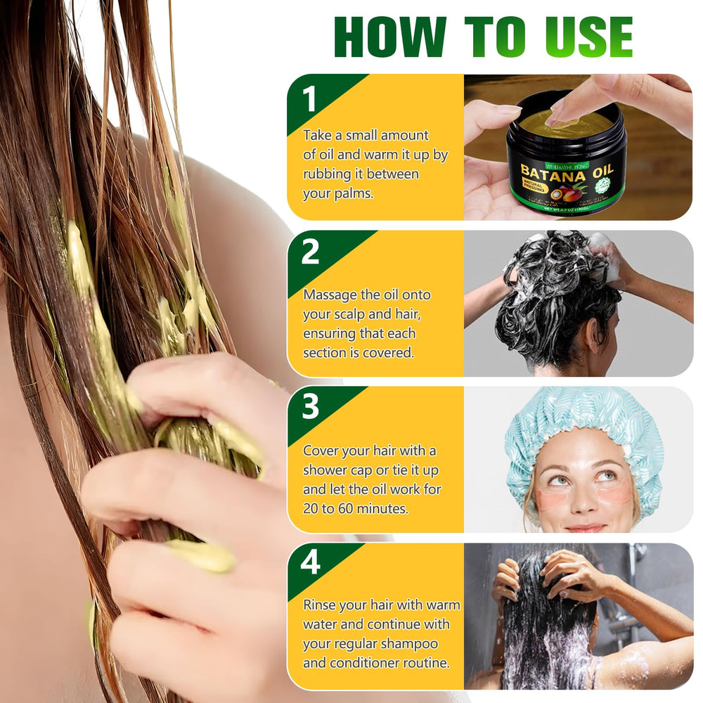 WHLH Batana Oil, crecimiento capilar y brillo saludable para todo tipo de cabello