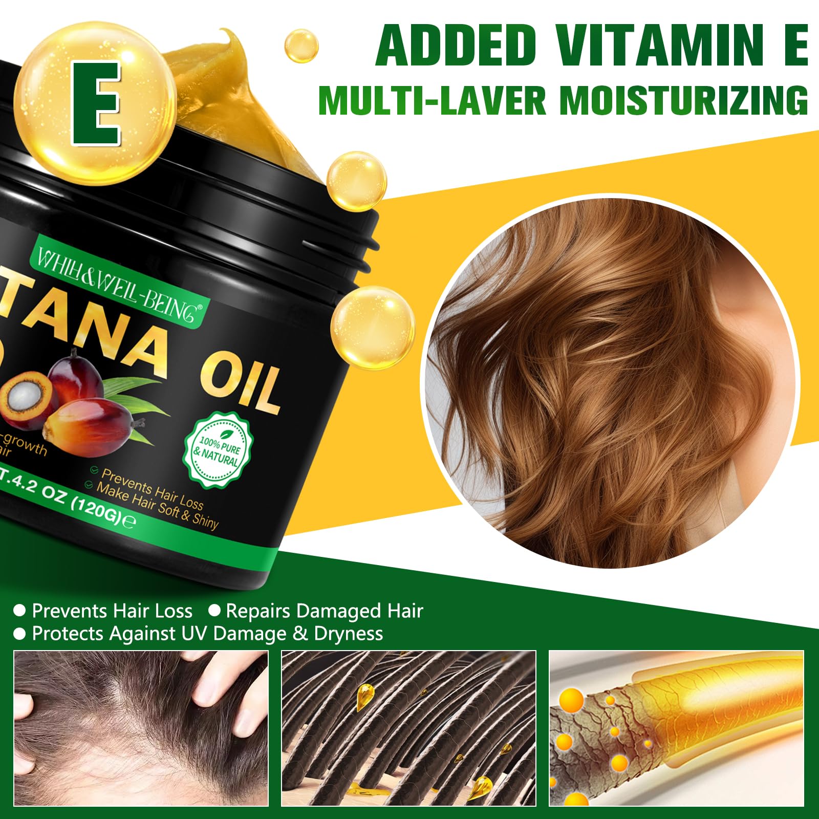 Batana Oil nutre cabello y cuero cabelludo, revitalizando la melena