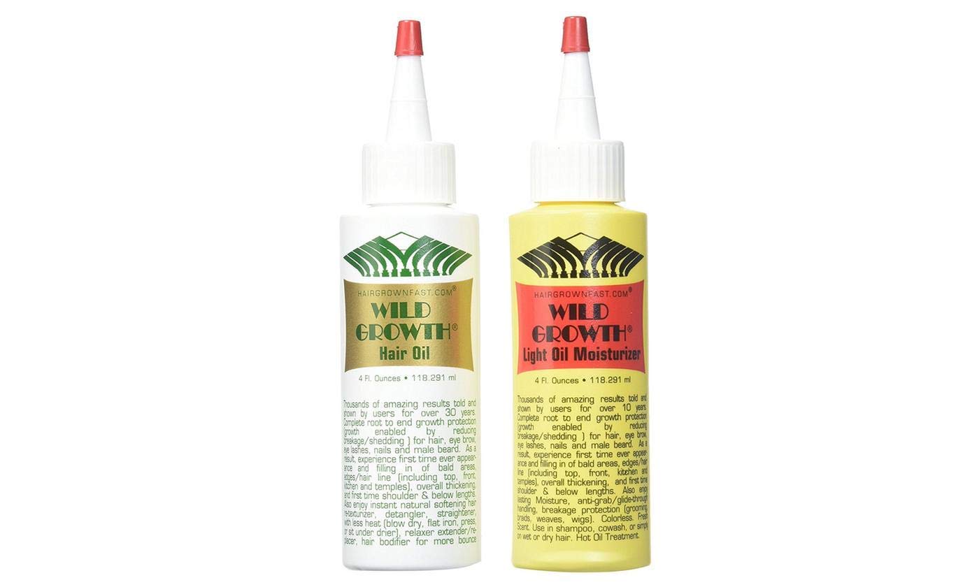 Wild Growth, botella amarilla, ideal para hidratación diaria del cabello.