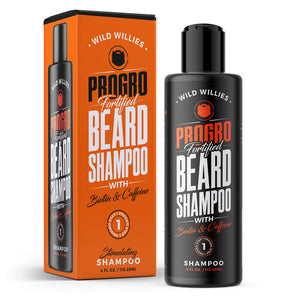 Wild Willies Champú para barba en botella, biotina y cafeína para fortalecimiento