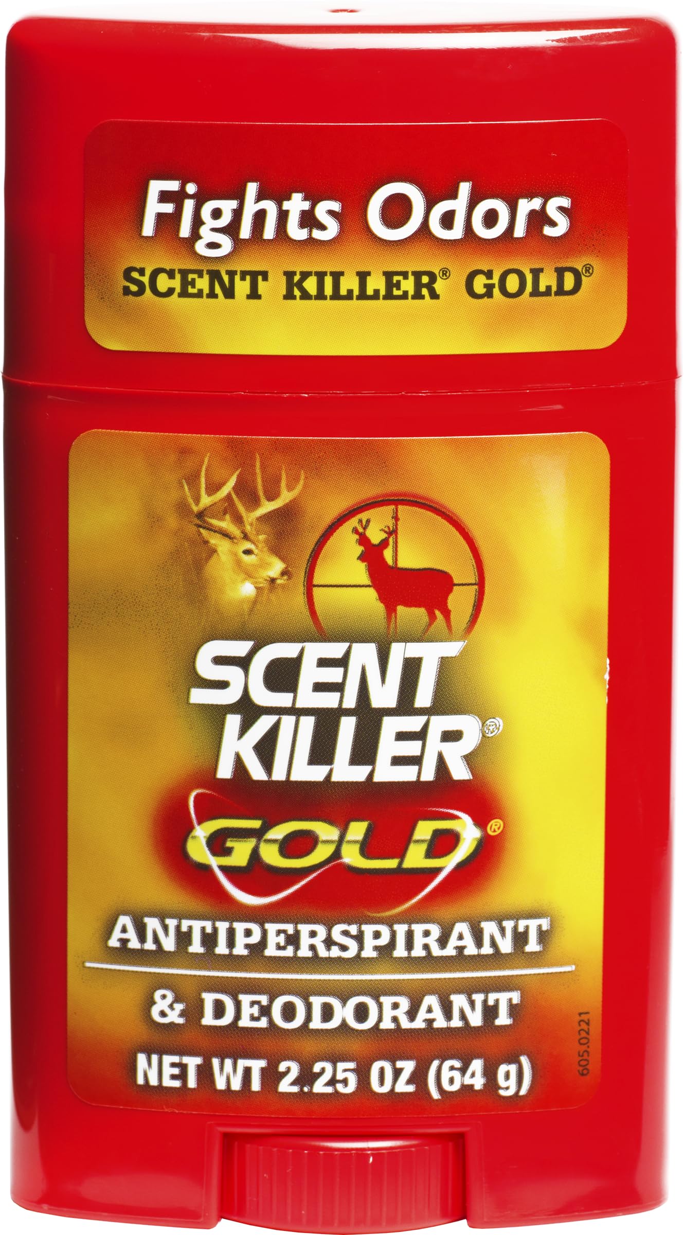 Scent Killer Gold de Wildlife Research Center, control de olor en desodorante sin aroma.