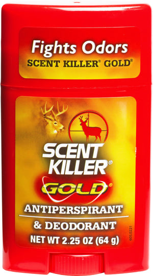 Scent Killer Gold de Wildlife Research Center, envase sin fragancia para uso diario discreto.