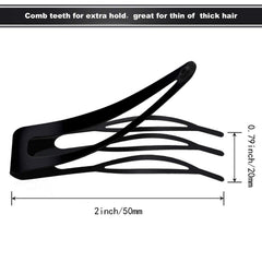 WILLBOND accesorio para el cabello, pasador metálico de 3 dientes para peinados diarios.