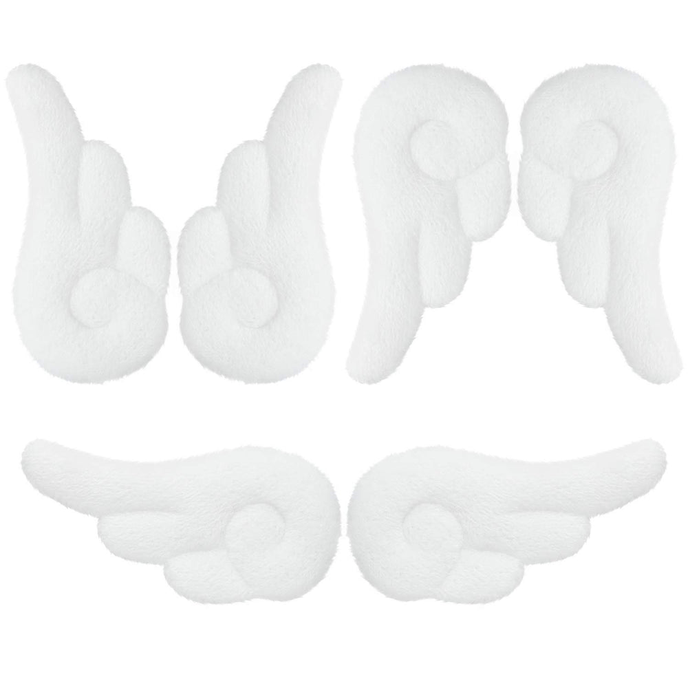Willbond clip pelo alas de ángel con peluche, perfecto para estéticas navideñas.