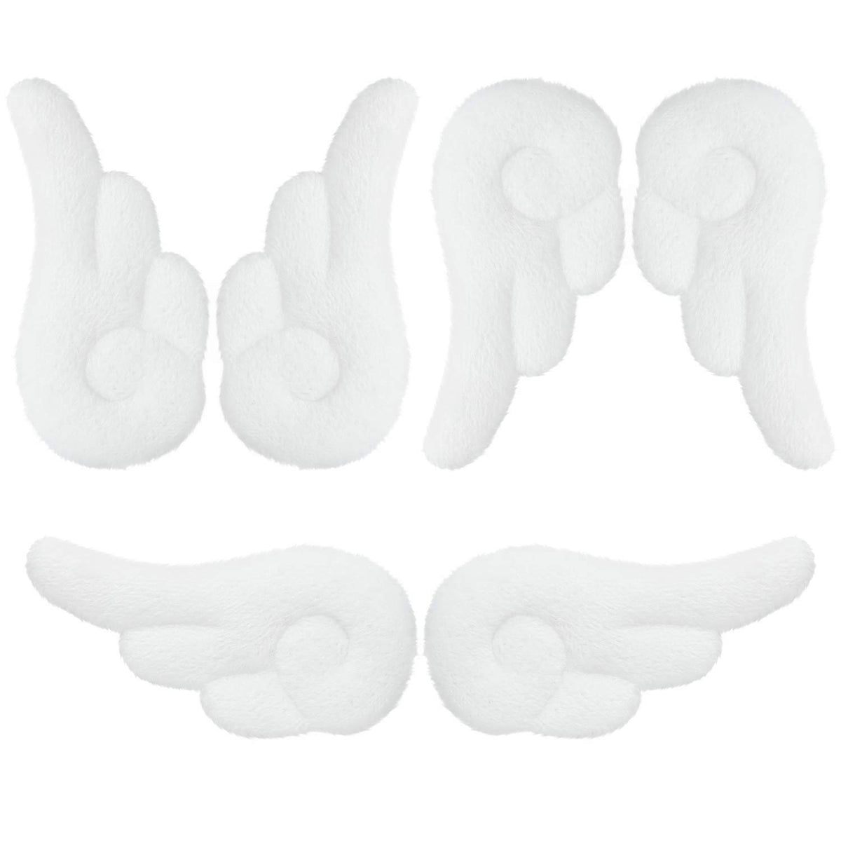 Willbond clip pelo alas de ángel con peluche, perfecto para estéticas navideñas.
