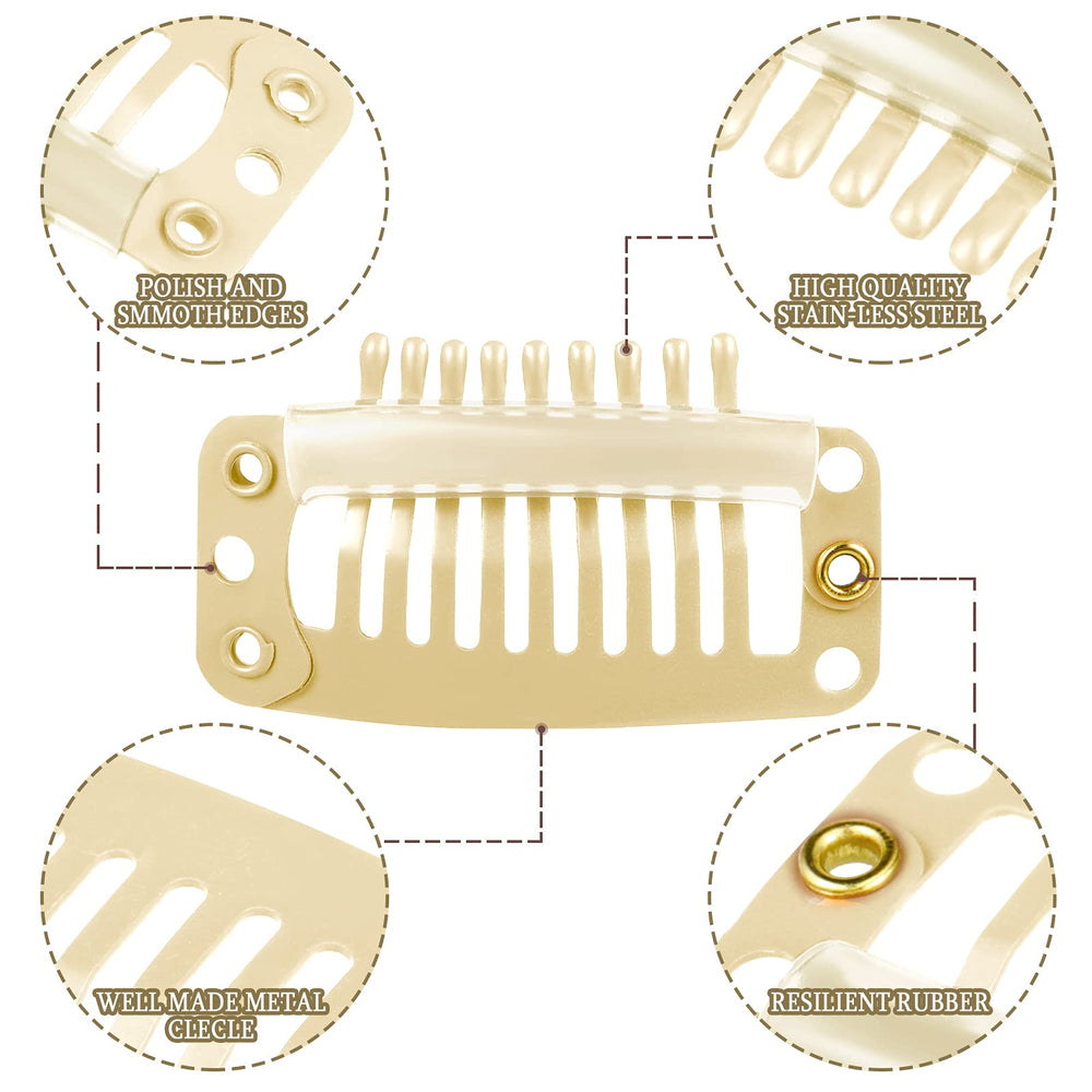 Willbond clip para pelucas, tamaño compacto, ajuste cómodo.