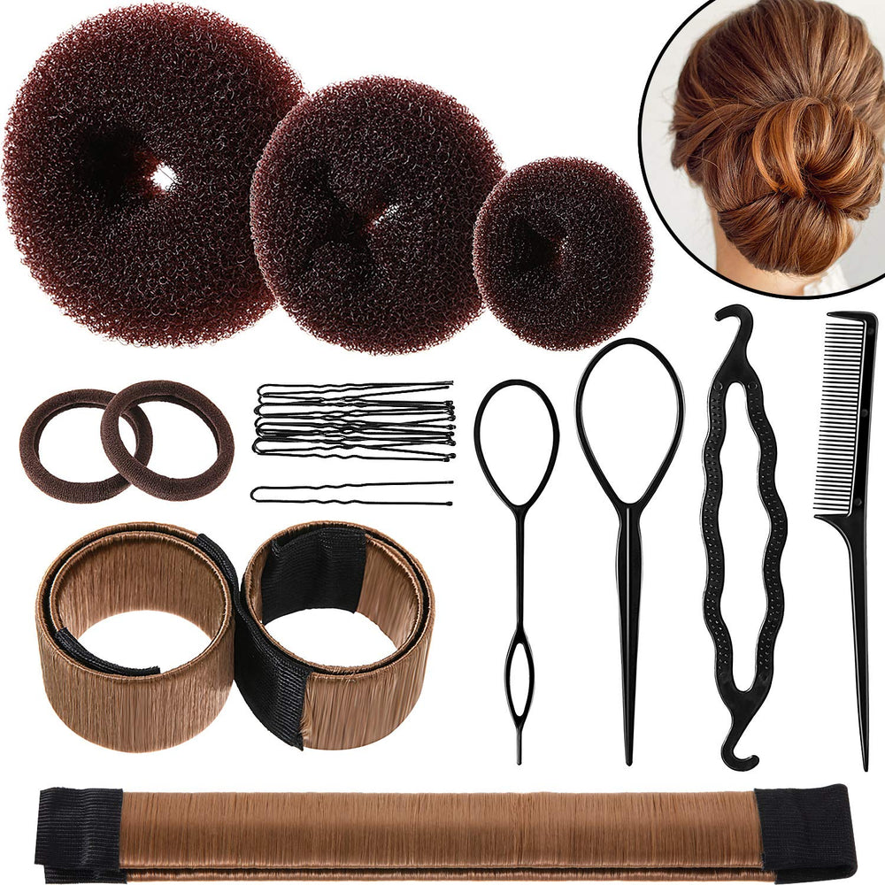 Donuts WILLBOND de cabello tamaño grande para moños elegantes y duraderos.