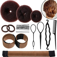 Donuts WILLBOND de cabello tamaño grande para moños elegantes y duraderos.