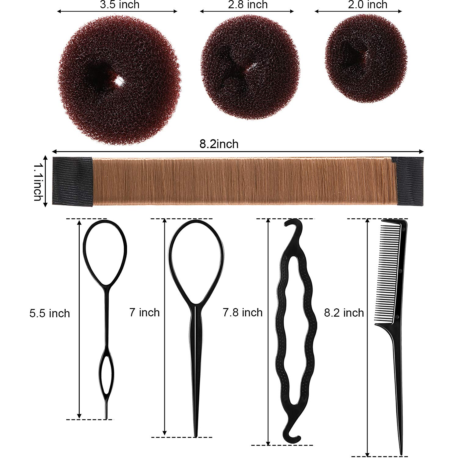Donuts WILLBOND de cabello tamaño mediano para cabellos medios.
