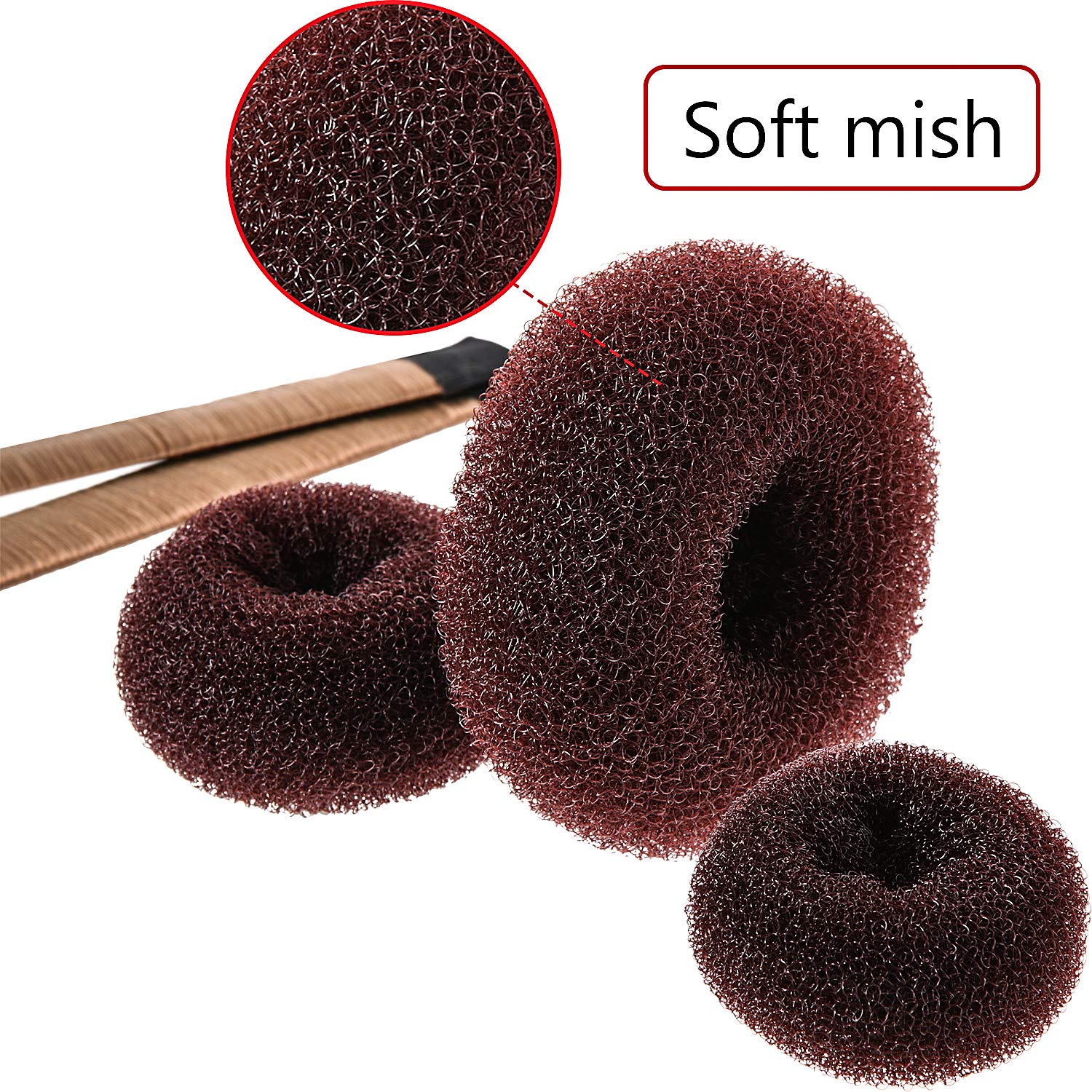 Donuts WILLBOND de cabello tamaño pequeño para cabellos finos.