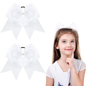 Lazo WILLBOND blanco de 8 pulgadas para cola de caballo, ideal para animar eventos deportivos