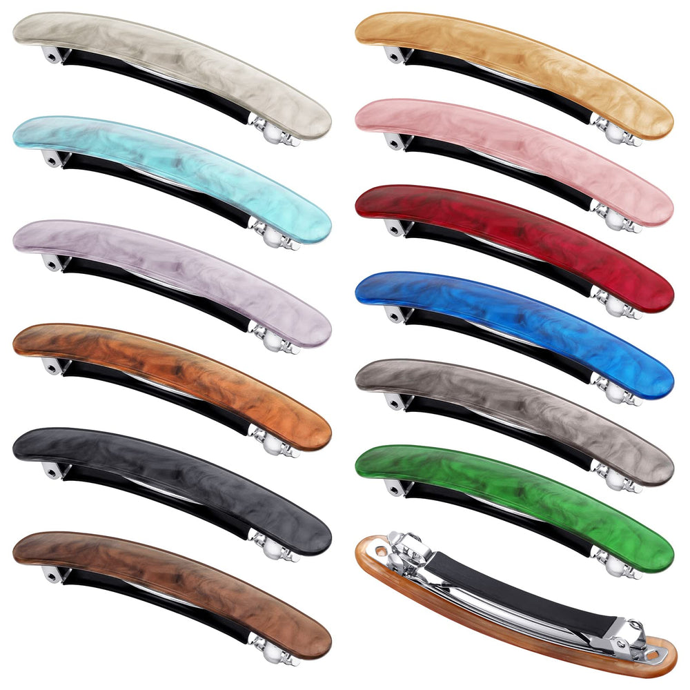 Pinza WILLBOND de pelo tortuga acetato con cierre automático, ideal para peinados elegantes.