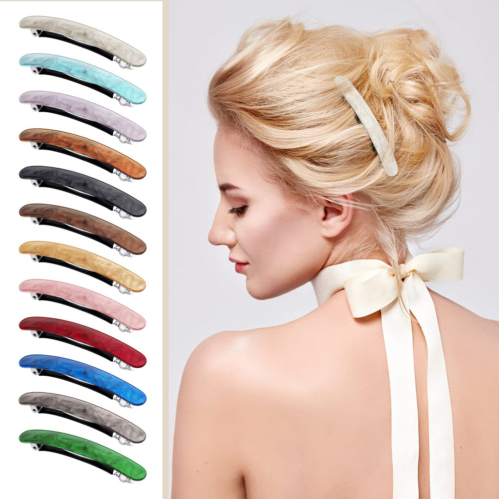 Pinza WILLBOND tortuga acetato, adecuada para cabello fino y peinados diarios.