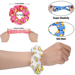 WILLBOND scrunchies satin-4-colores, ideales para entrenamiento y uso diario.